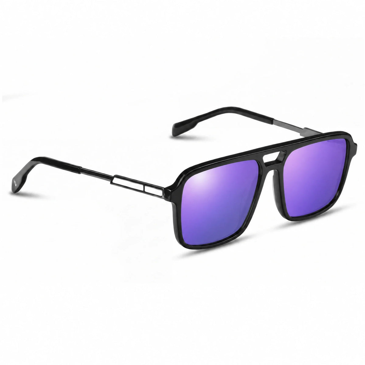 Fiore 1014 square aviator sunglasses, black bio-acetate frame · ReFramed, photo 24 of 24