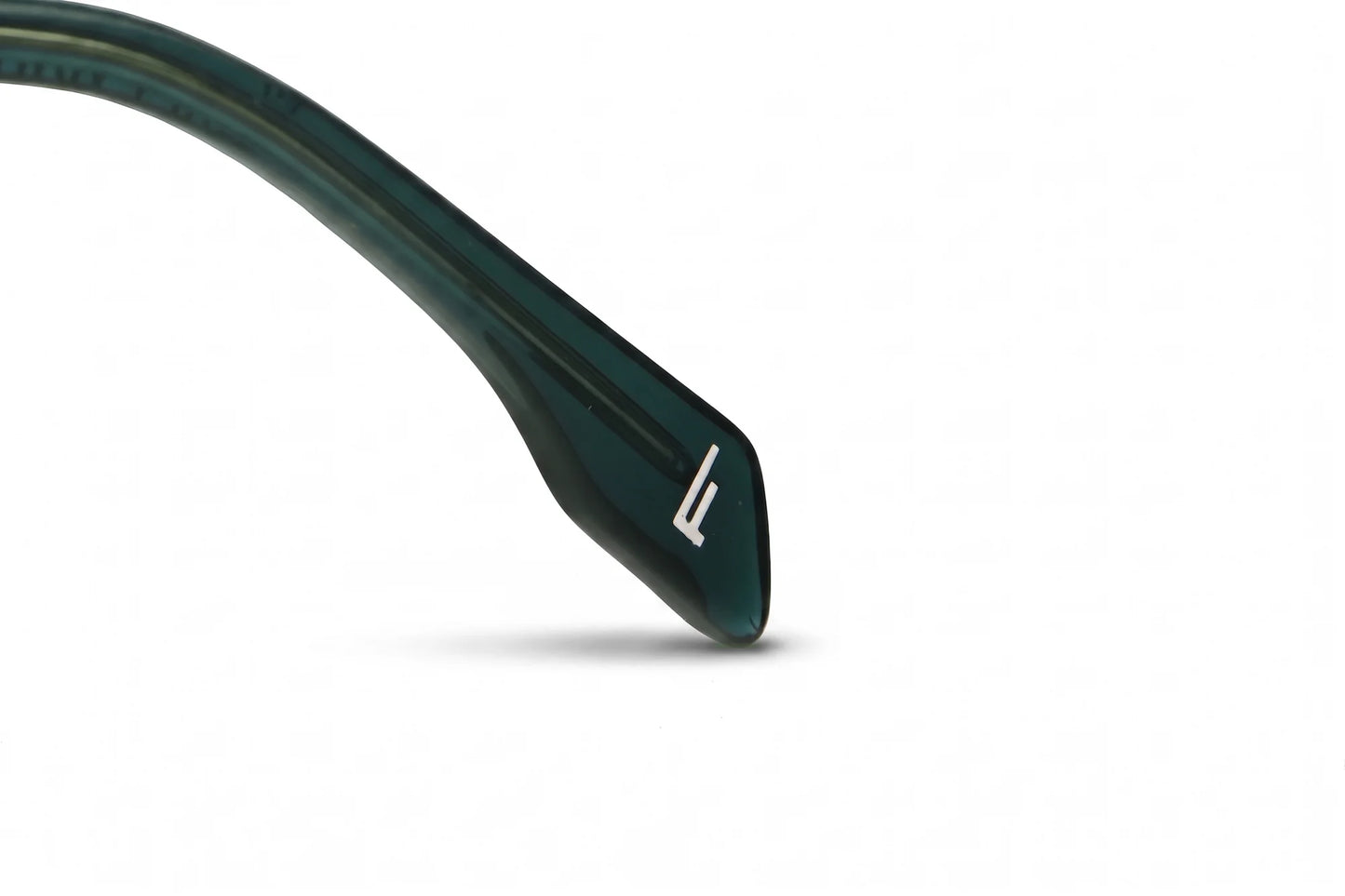 Fiore 10177 eyeglasses in green – temple logo detail