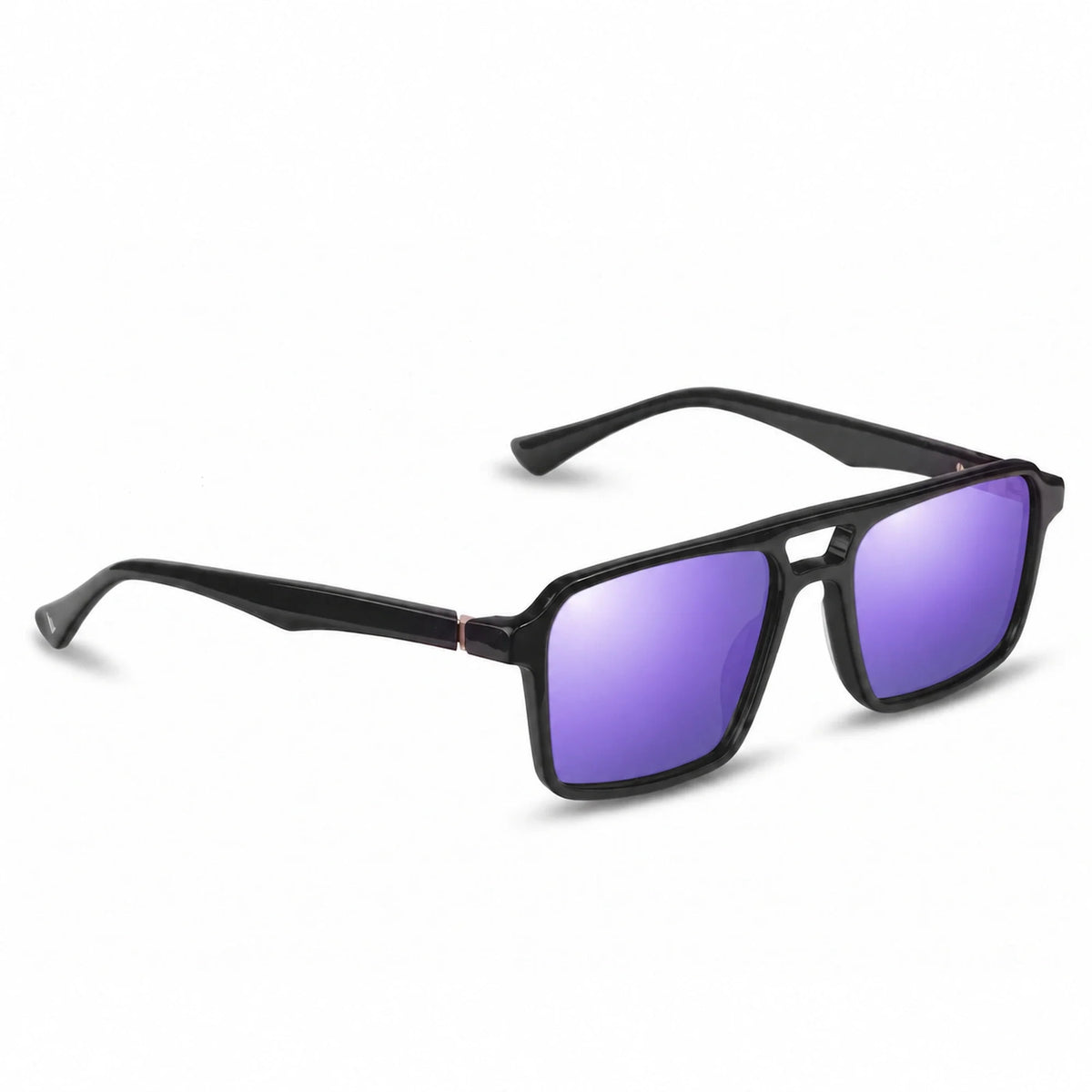Fiore 1039 square aviator sunglasses, black bio-acetate frame · ReFramed, photo 24 of 24