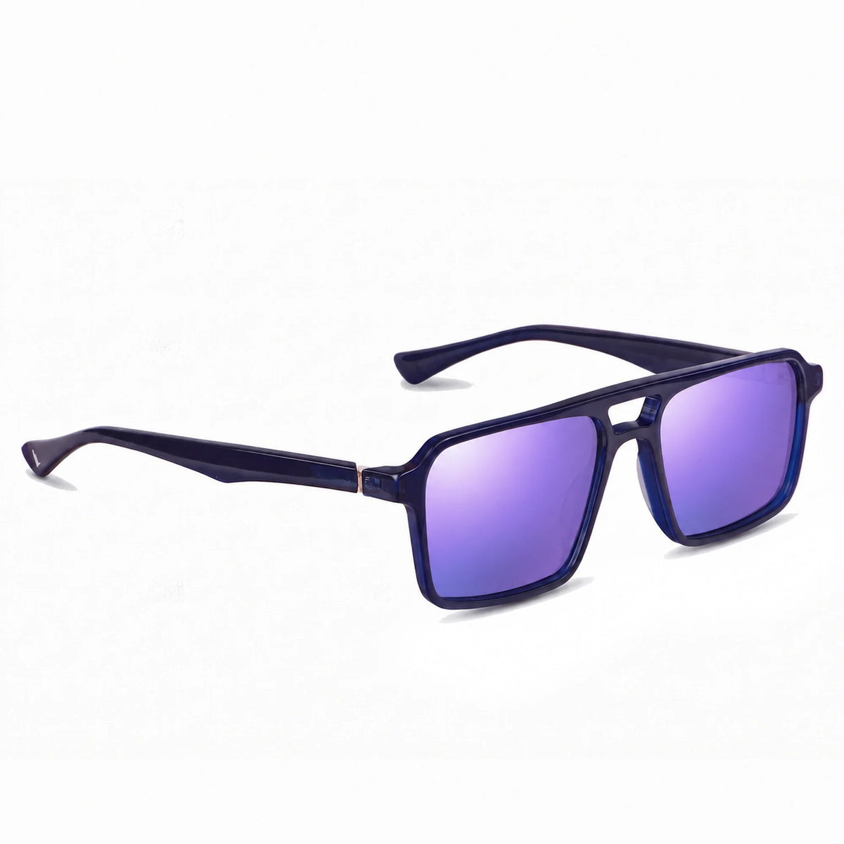 Fiore 1039 square aviator sunglasses, blue bio-acetate frame · ReFramed, photo 24 of 24