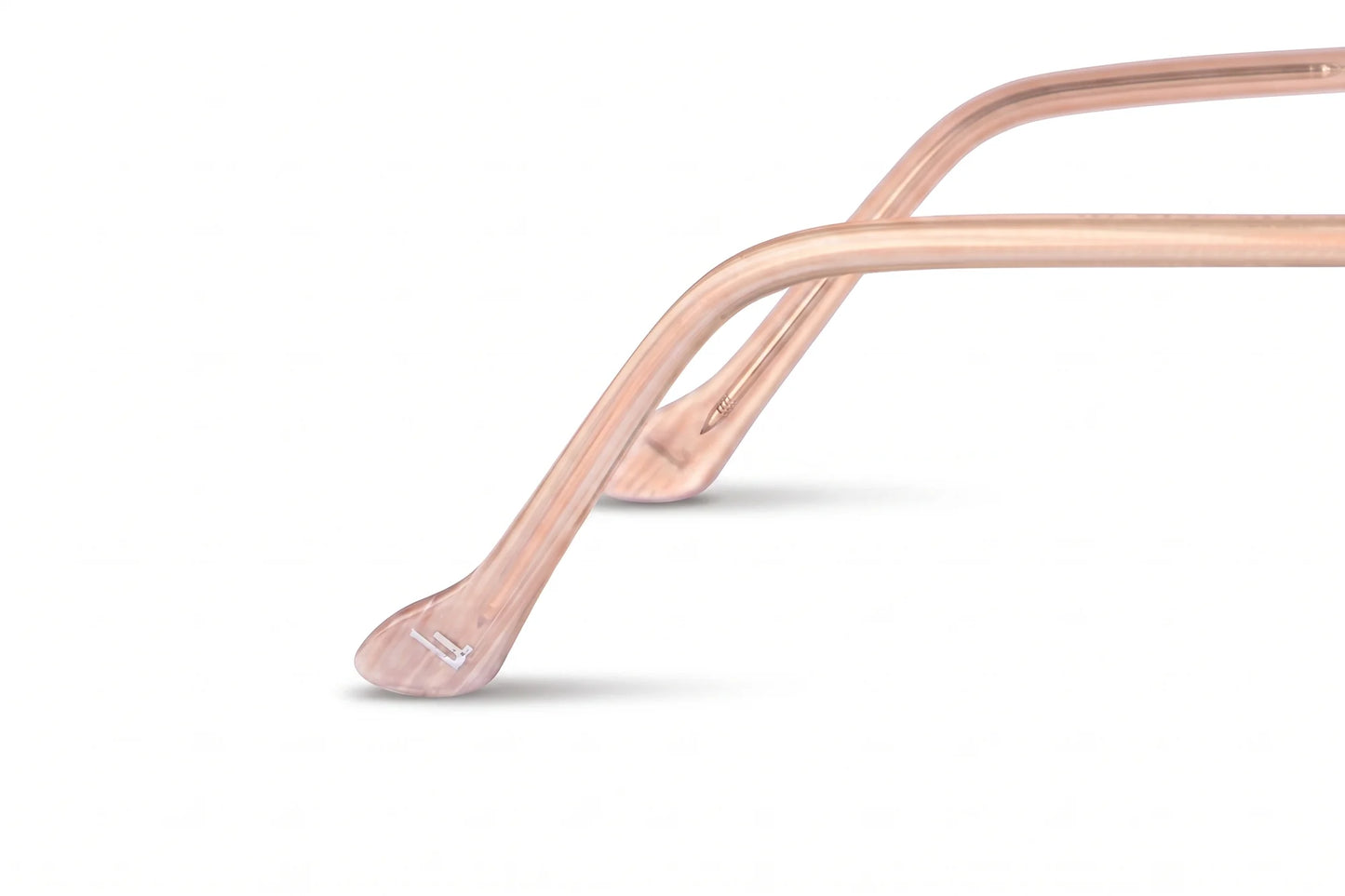 Fiore 3837 eyeglasses in pink gold – temple logo detail