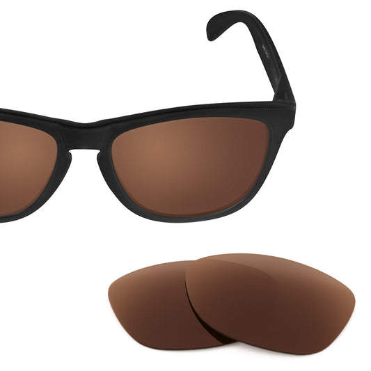 Oakley Frogskins OO9013 replacement lenses — Dark Brown polarized sunglass lens, 100% UV | ReFramed