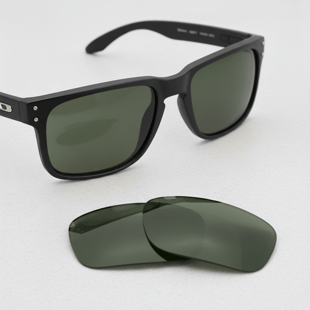 Oakley Holbrook OO9102 replacement lenses — G15 polarized sunglass lens, 100% UV | ReFramed