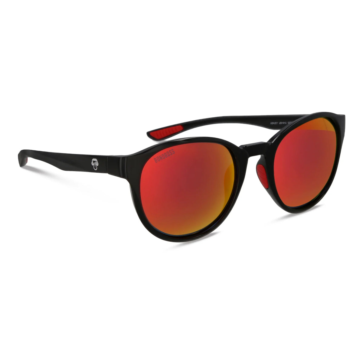 Ashley round polarized sunglasses in recycled plastic, sport collection · ReFramed, photo 4 of 10