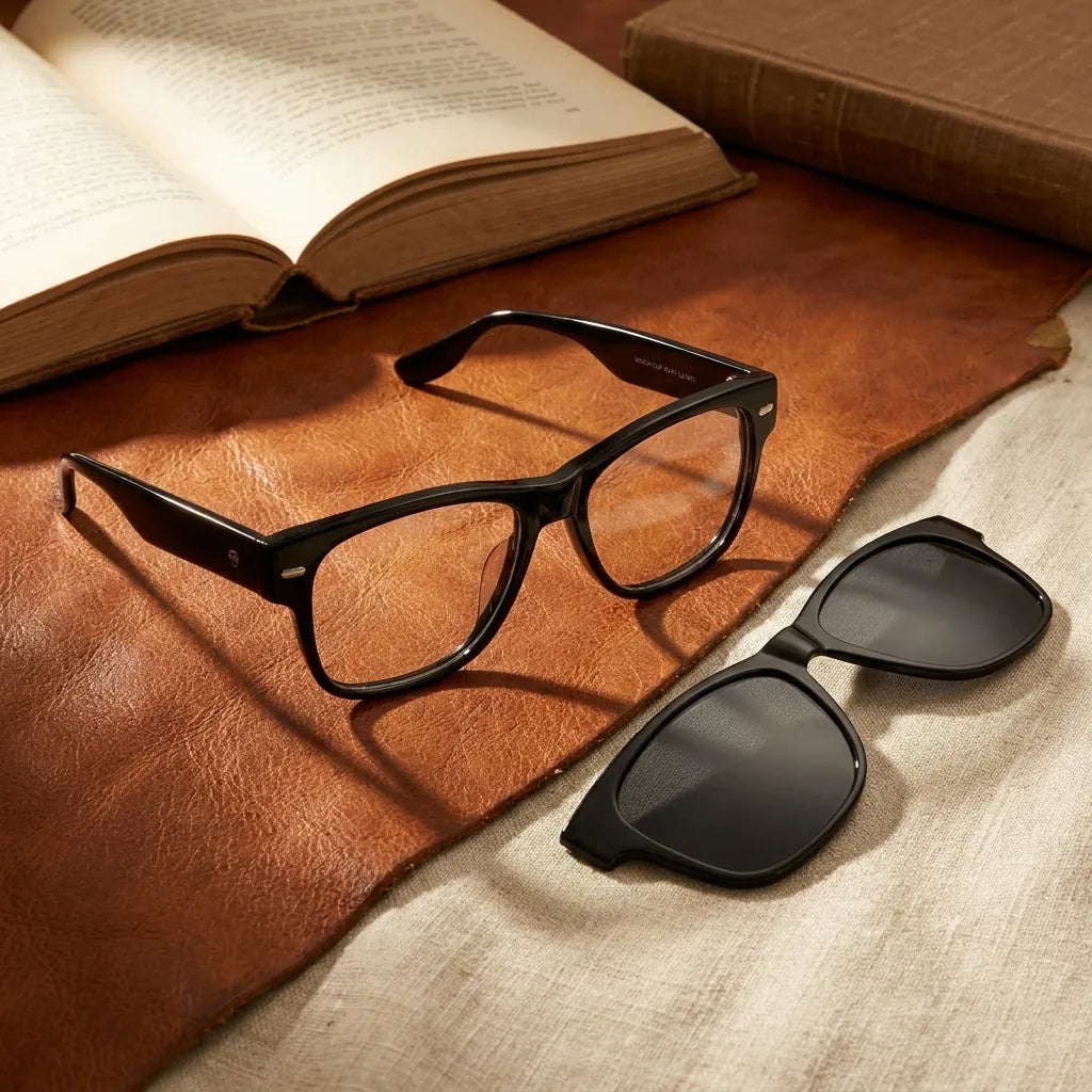 Acacia Clip Acetato + Antirrayas Lentes Orgánicas Filtro Azul
