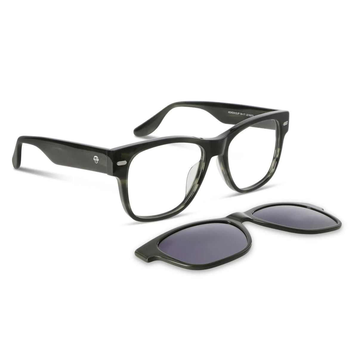 Acacia Clip Acetato + Antirrayas Lentes Orgánicas Filtro Azul