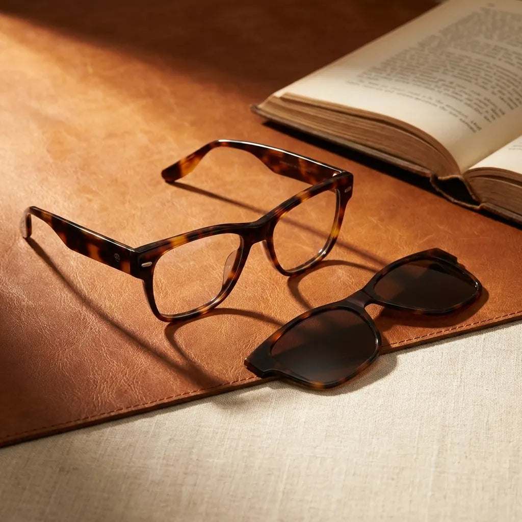 Acacia Clip Acetato + Antirrayas Lentes Orgánicas Filtro Azul