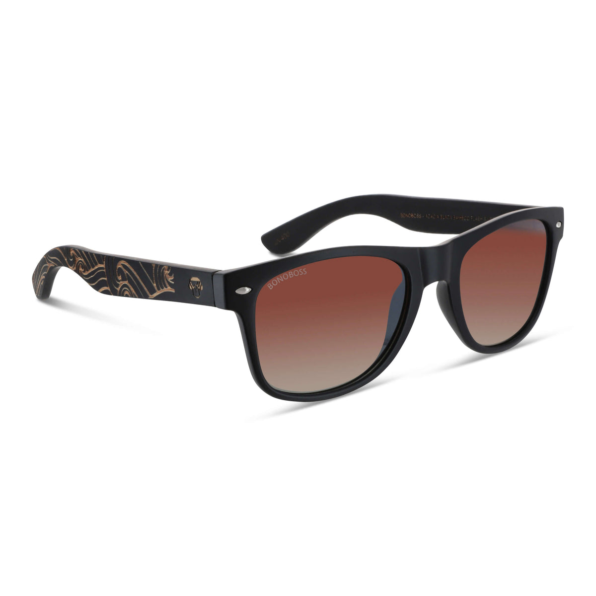 Acacia Dark Designer's wayfarer-style polarized sunglasses in recycled plastic · ReFramed, photo 6 of 30