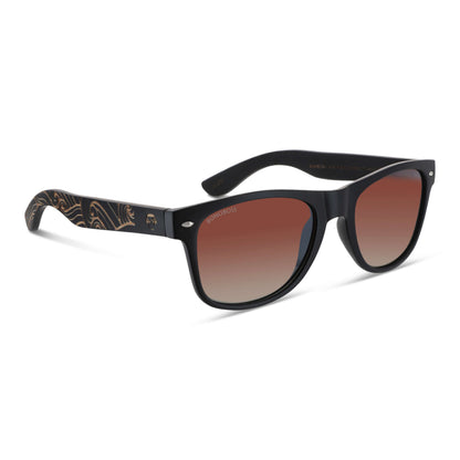 Acacia Dark Designer's wayfarer-style polarized sunglasses in recycled plastic · ReFramed, photo 6 of 30