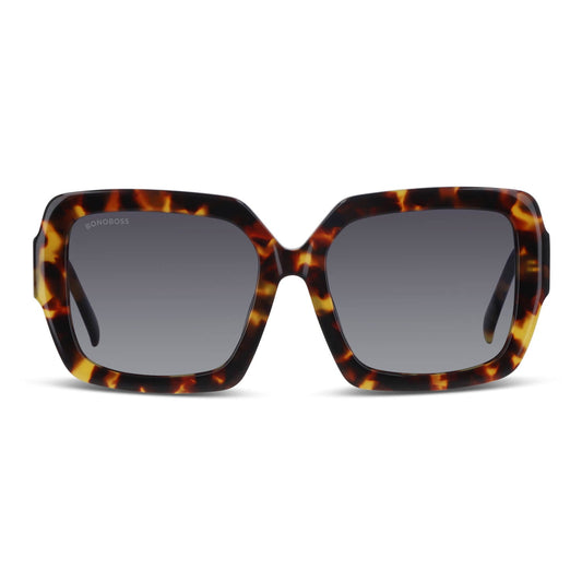 Alaska rectangular polarized sunglasses, bio-acetate frame, Tortoise color · photo 1 of 30