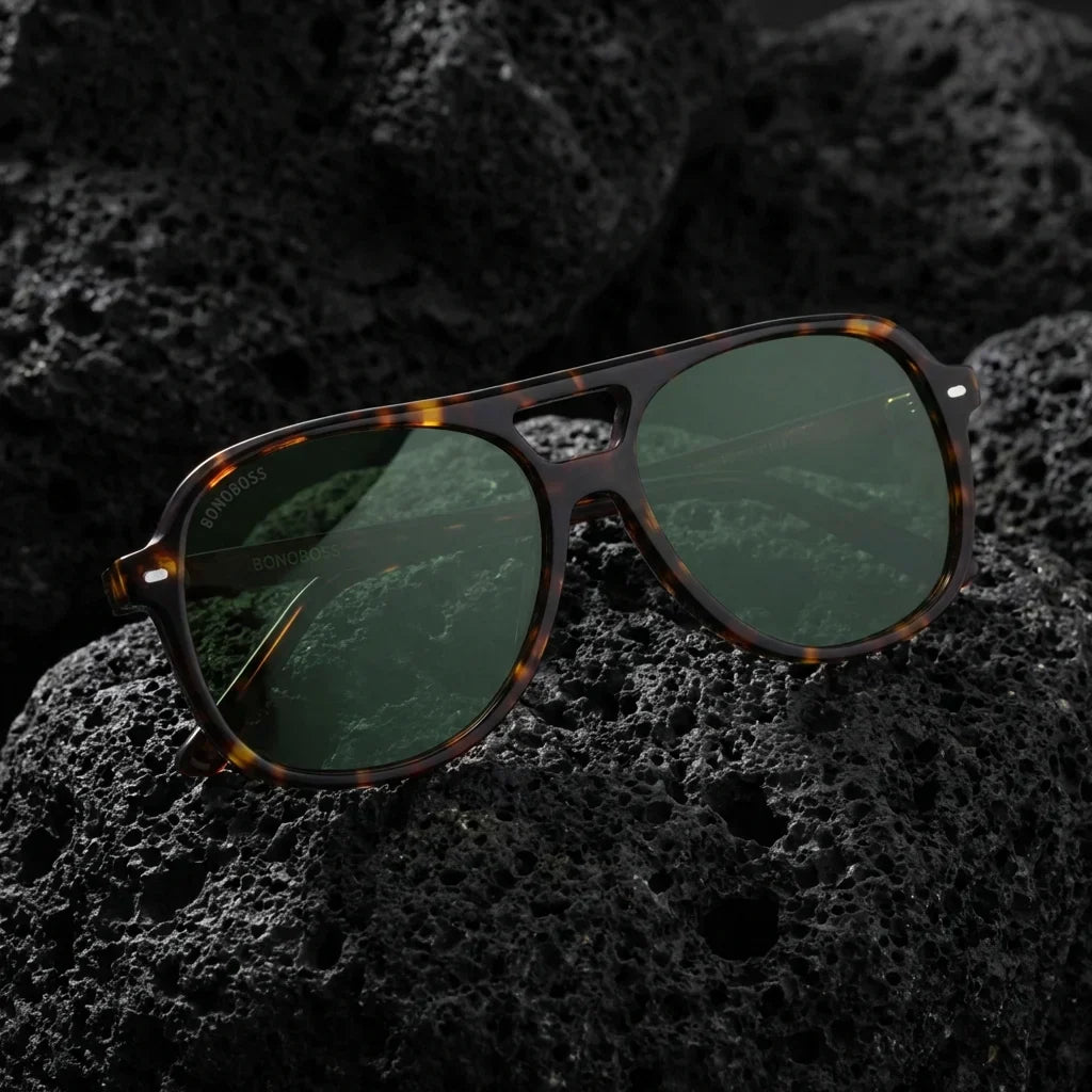 Orson E.D aviator polarized sunglasses, bio-acetate frame · ReFramed, photo 26 of 30