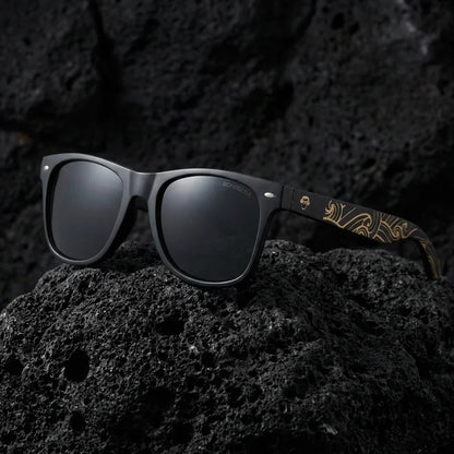 Acacia Dark Designer's wayfarer-style polarized sunglasses in recycled plastic · ReFramed, photo 7 of 30