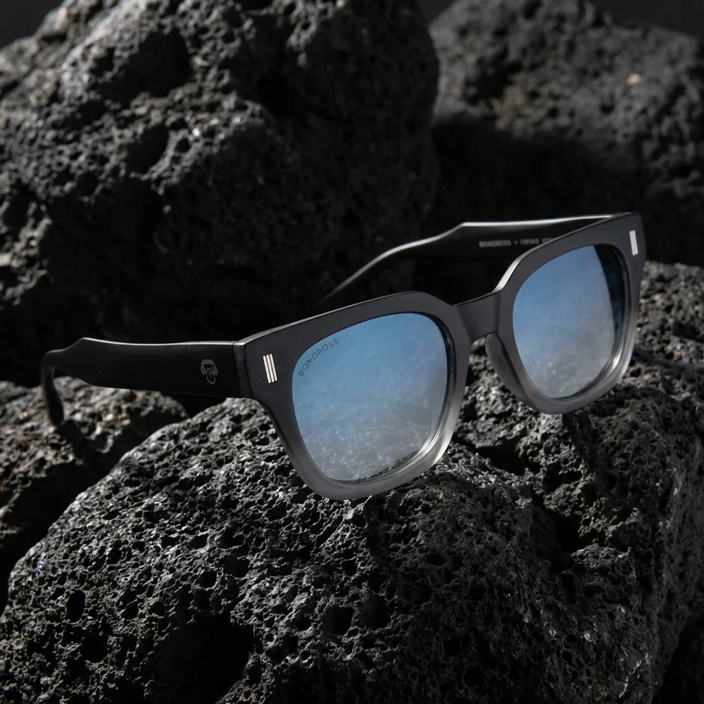 Osorno RPET rectangular polarized sunglasses in recycled plastic · ReFramed, photo 28 of 30