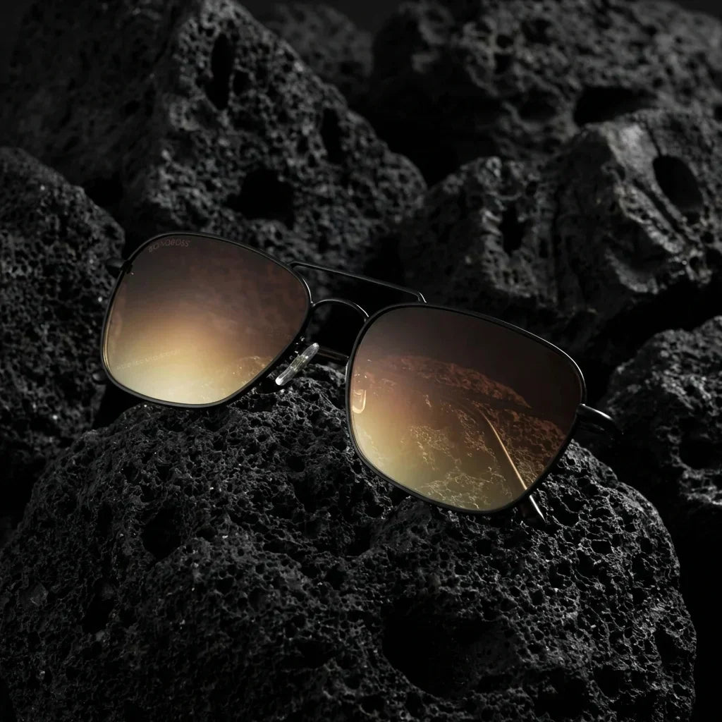 Commander Reverse aviator sunglasses, stainless steel and bio-acetate · ReFramed, photo 26 of 27