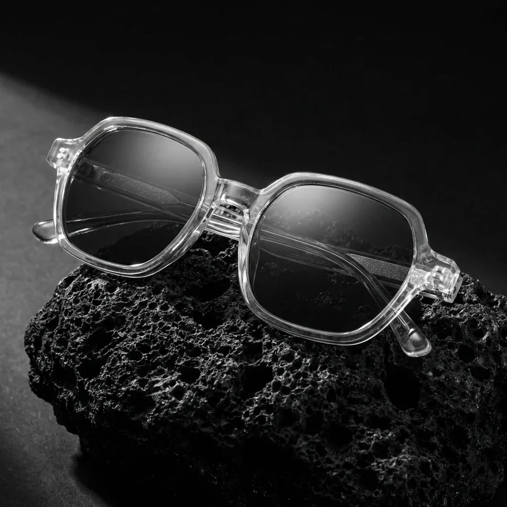 Canarias Geometric Polarized Sunglasses in Bio-Acetate