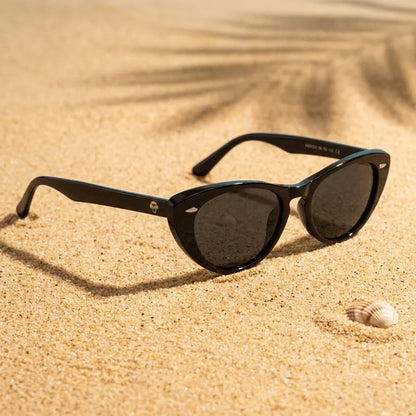 Havana Cat Eye Polarized Sunglasses in Bio-Acetate