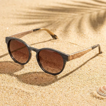 Chiloé 110 Wood Round Polarized Sunglasses