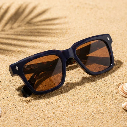 Bruno Wayfarer-Style Polarized Sunglasses in Bio-Acetate