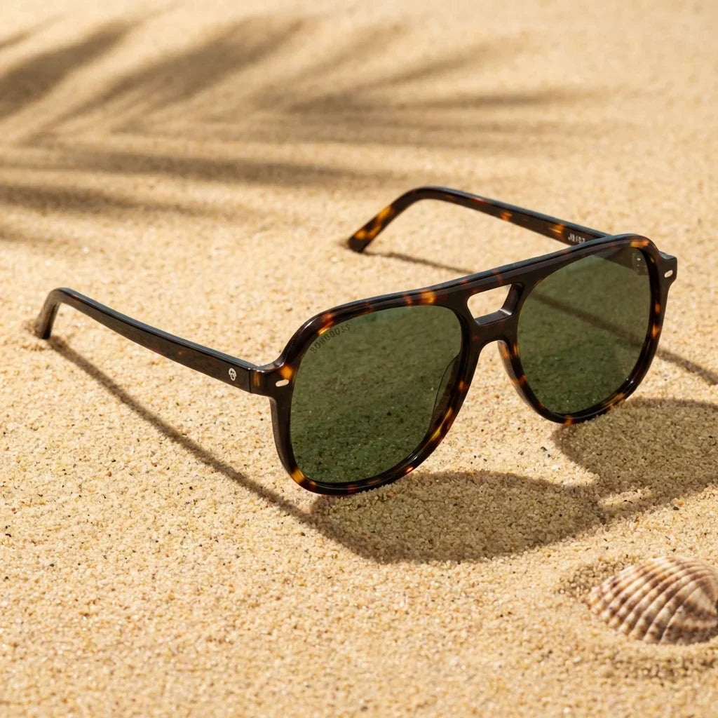 Orson E.D aviator polarized sunglasses, bio-acetate frame · ReFramed, photo 27 of 30