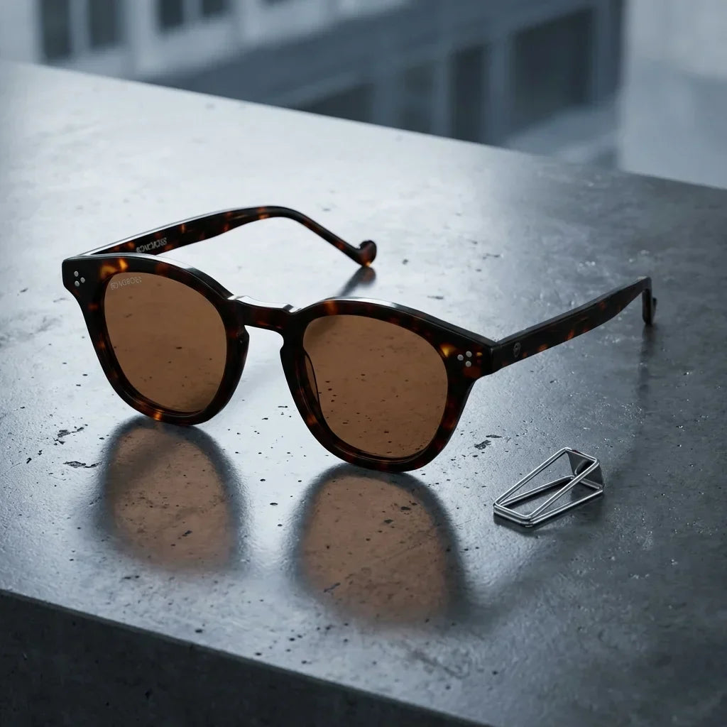 Lenga oval sunglasses with polarized lenses, bio-acetate frame · ReFramed, photo 9 of 30