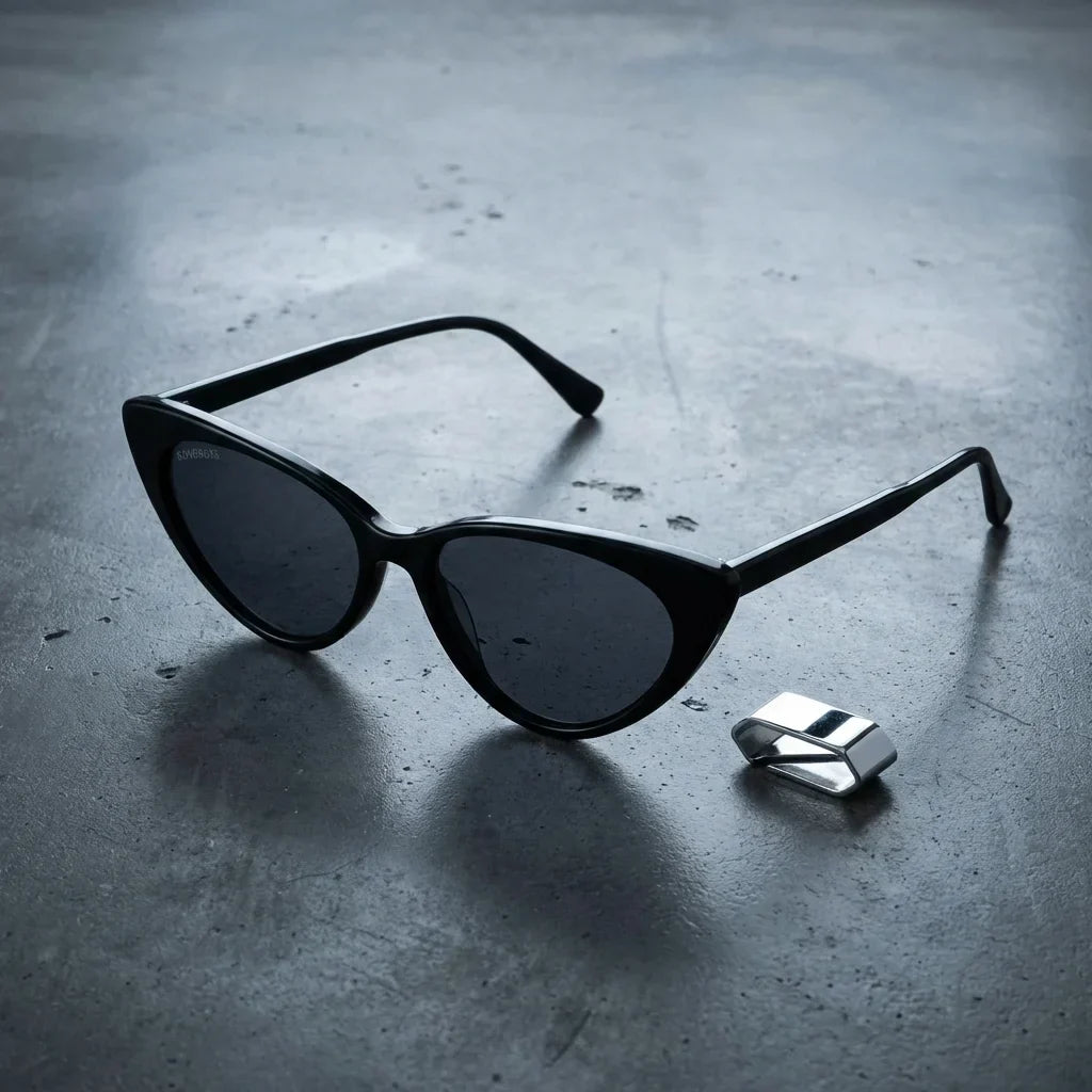 Audrey Red cat eye polarized sunglasses in bio-acetate, retro style · ReFramed, photo 21 of 27