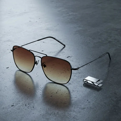 Commander Reverse aviator sunglasses, stainless steel and bio-acetate · ReFramed, photo 23 of 27