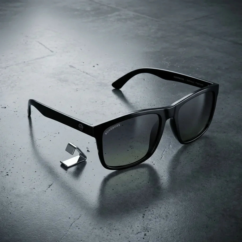 Rapanui RPET Rectangular Polarized Sunglasses in Recycled Plastic