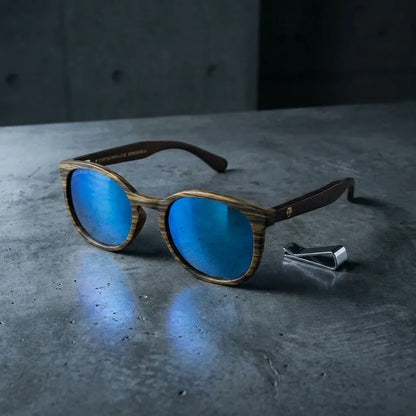 Meli Ebony Round Polarized Sunglasses