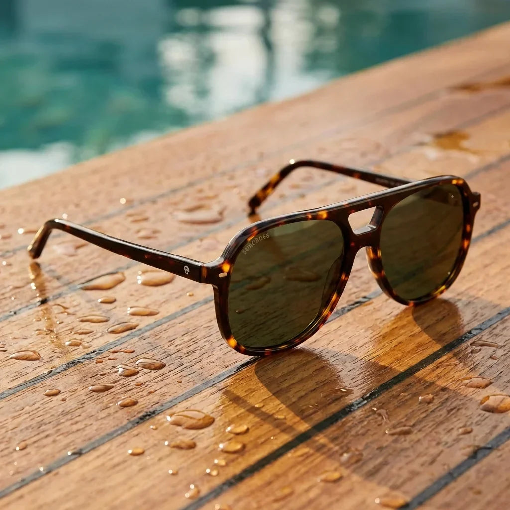 Orson E.D aviator polarized sunglasses, bio-acetate frame · ReFramed, photo 28 of 30