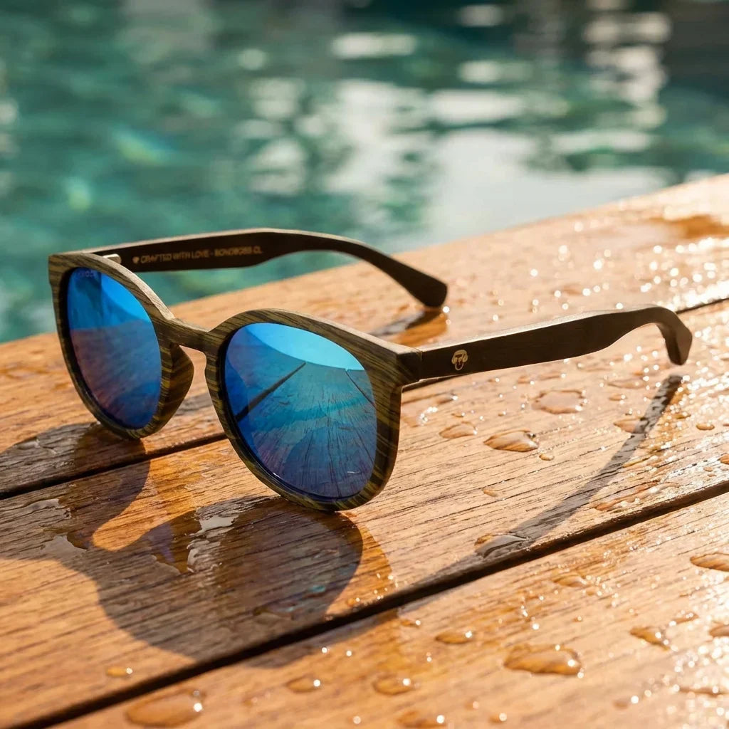 Meli Ebony Round Polarized Sunglasses