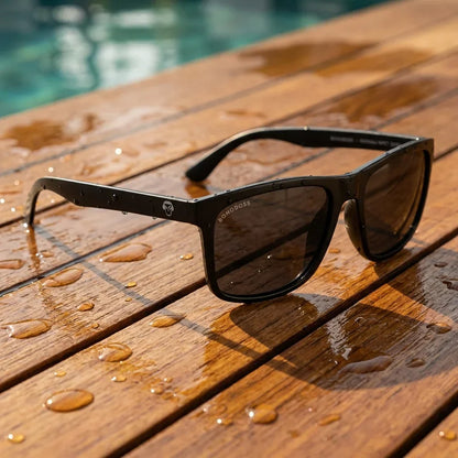 Rapanui RPET Rectangular Polarized Sunglasses in Recycled Plastic