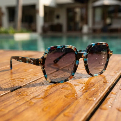 Canarias Geometric Polarized Sunglasses in Bio-Acetate