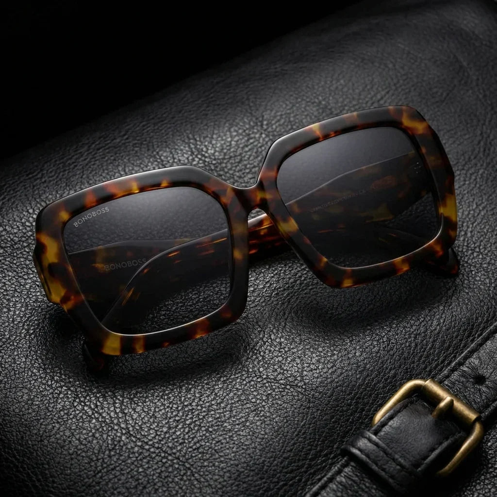 Alaska rectangular polarized sunglasses, bio-acetate frame · ReFramed, photo 29 of 30