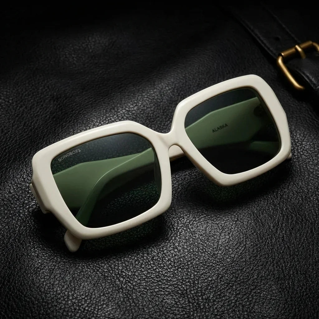 Alaska rectangular polarized sunglasses, bio-acetate frame · ReFramed, photo 25 of 30
