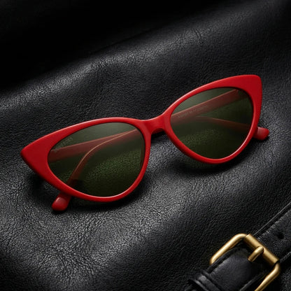 Audrey Red cat eye polarized sunglasses, bio-acetate frame · ReFramed, photo 12 of 27