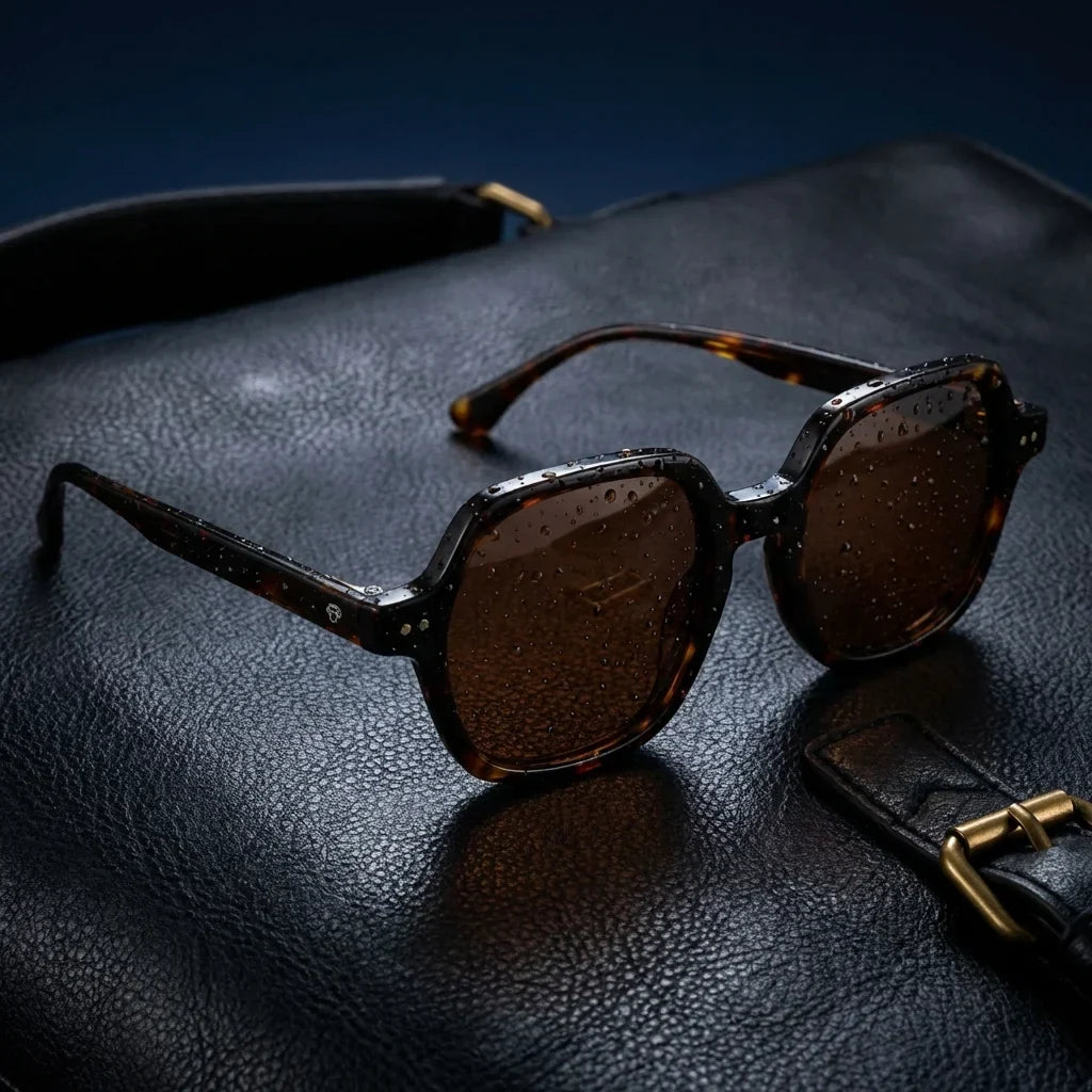 Canarias geometric polarized sunglasses, bio-acetate frame · ReFramed, photo 25 of 30