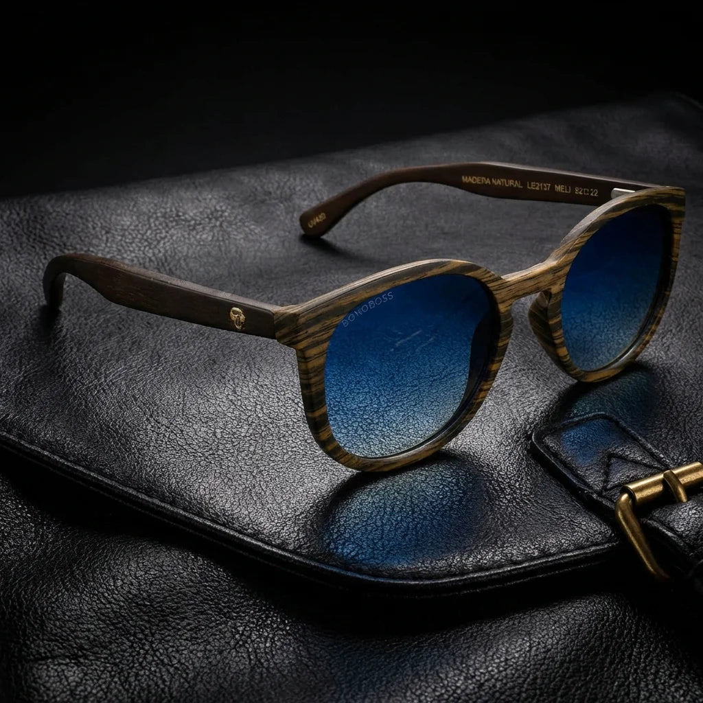 Meli Ebony Round Polarized Sunglasses