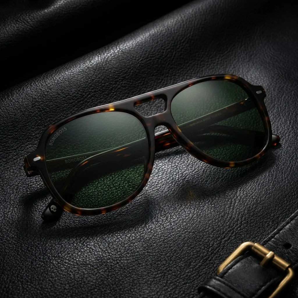 Orson E.D aviator polarized sunglasses, bio-acetate frame · ReFramed, photo 12 of 30
