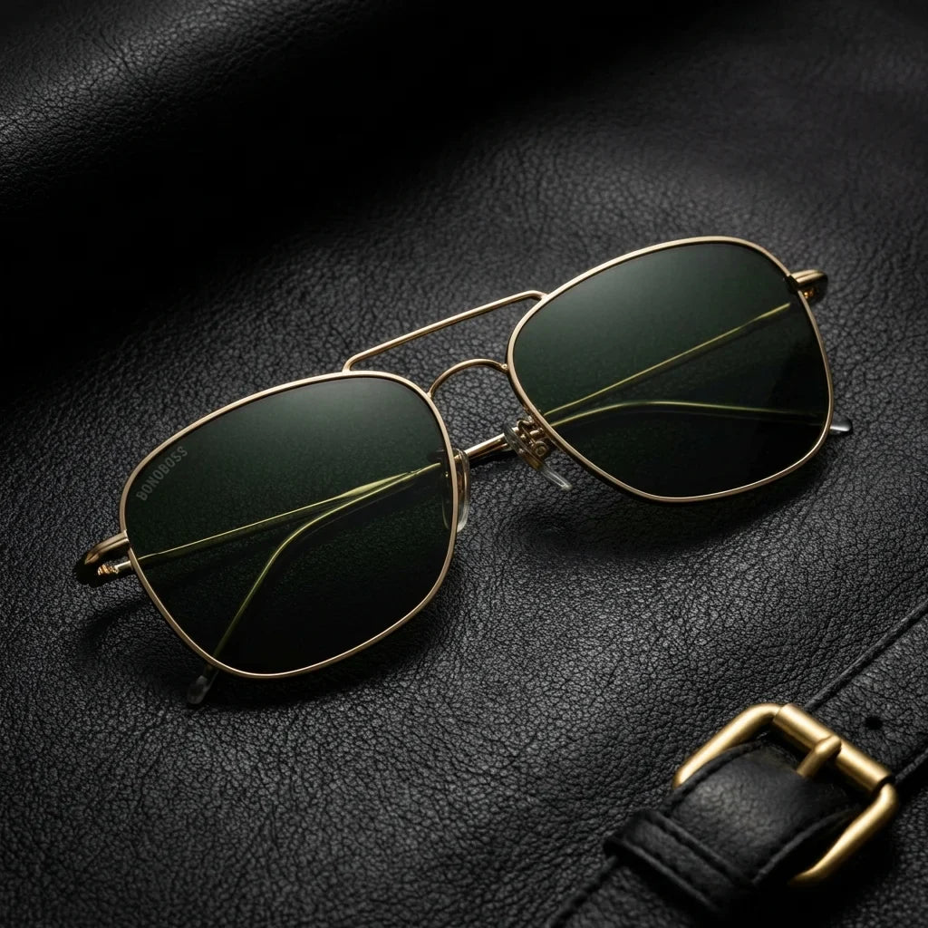 Commander Reverse aviator sunglasses, stainless steel and bio-acetate · ReFramed, photo 1 of 27