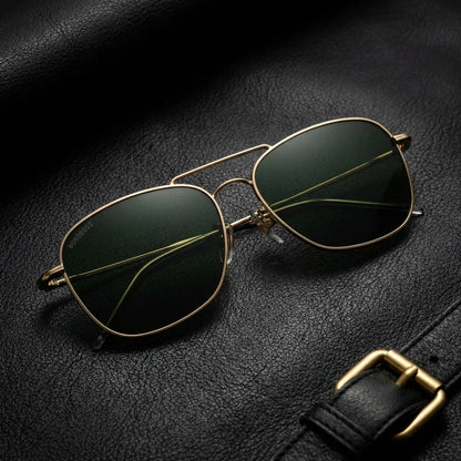 Commander Reverse aviator sunglasses, stainless steel and bio-acetate · ReFramed, photo 1 of 27