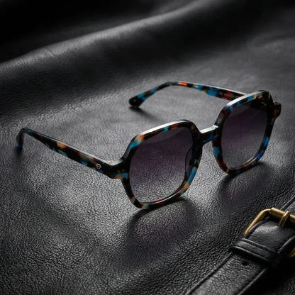 Canarias Geometric Polarized Sunglasses in Bio-Acetate