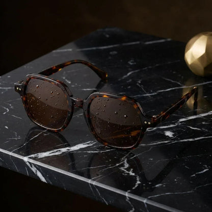 Canarias Geometric Polarized Sunglasses in Bio-Acetate