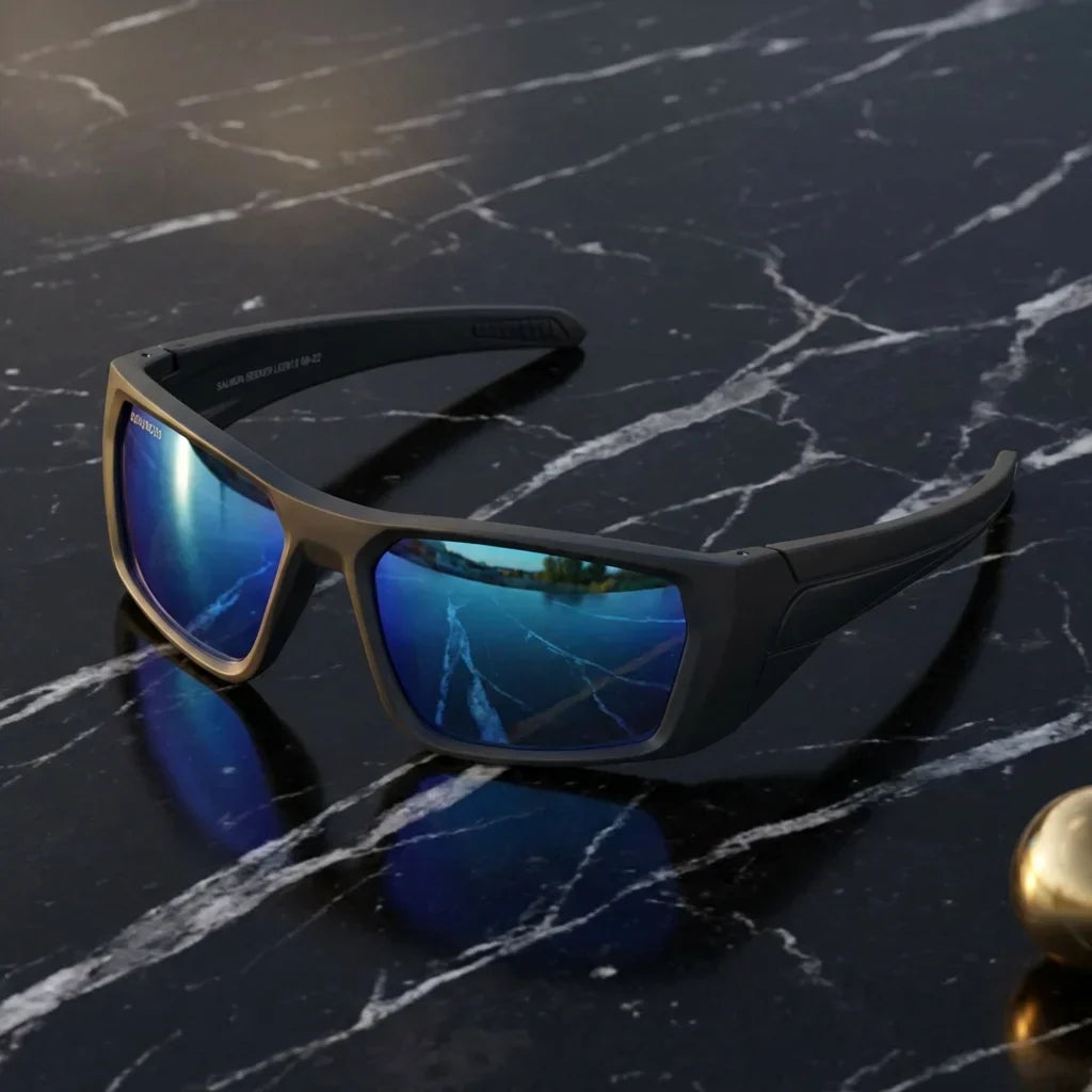 Salmon Seeker sport sunglasses with polarized lenses, TR90 frame · ReFramed, photo 29 of 30