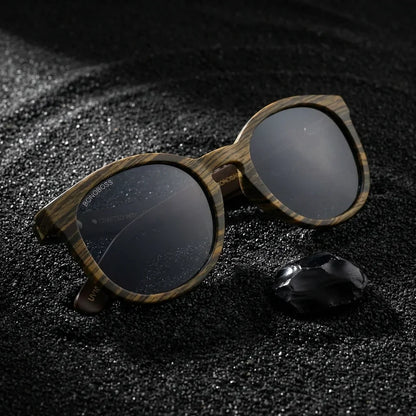 Meli Ebony Round Polarized Sunglasses