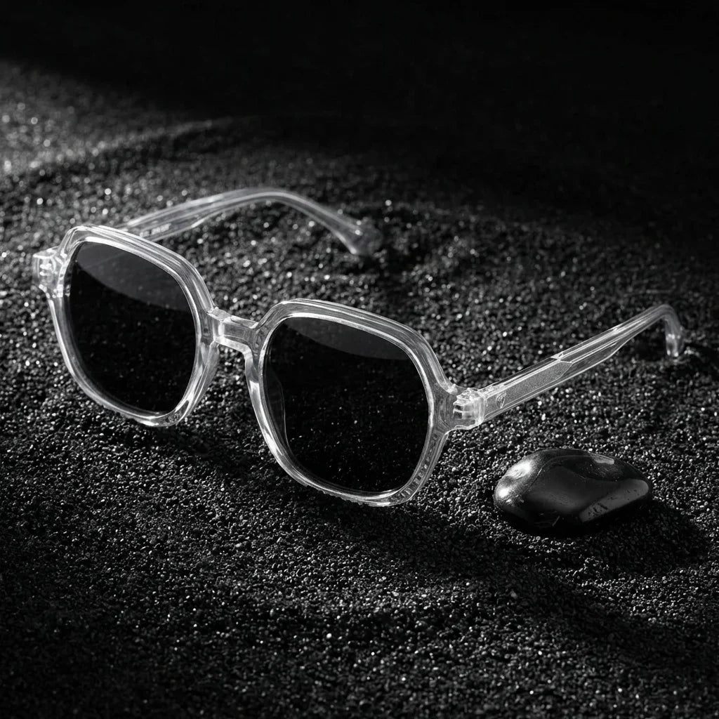 Canarias Geometric Polarized Sunglasses in Bio-Acetate