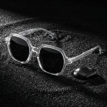 Canarias Geometric Polarized Sunglasses in Bio-Acetate