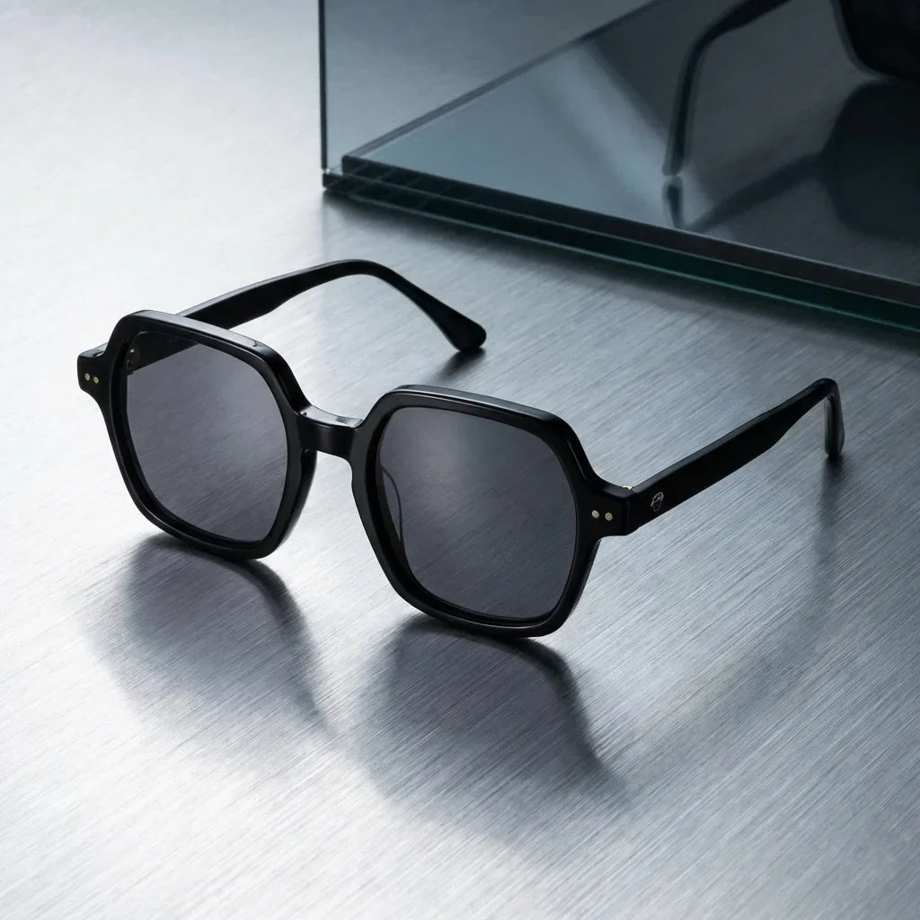 Canarias geometric polarized sunglasses, bio-acetate frame · ReFramed, photo 19 of 30