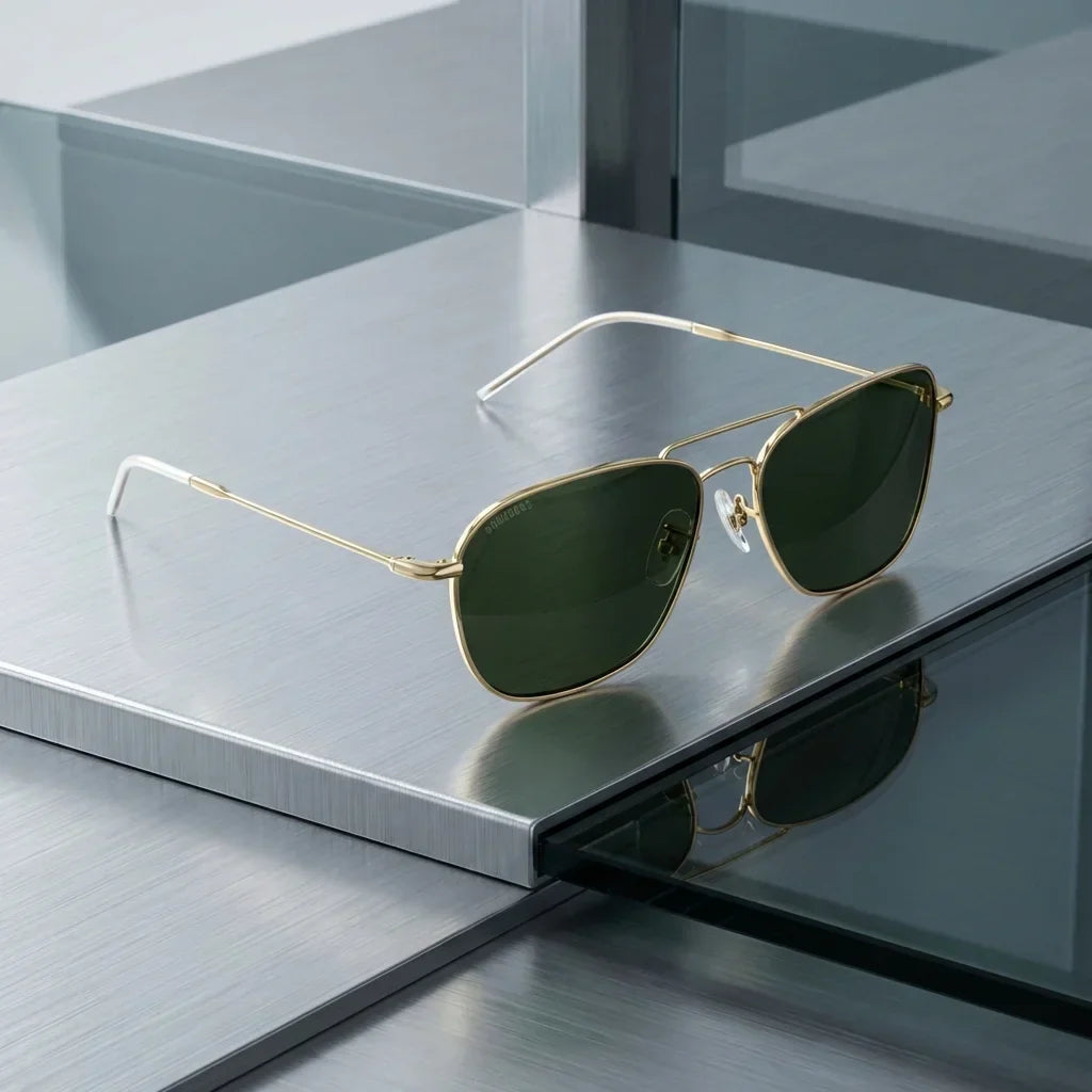 Commander Reverse aviator sunglasses, stainless steel and bio-acetate · ReFramed, photo 8 of 27