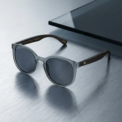Meli TSP round polarized sunglasses in recycled plastic and natural wood · ReFramed, photo 23 of 30