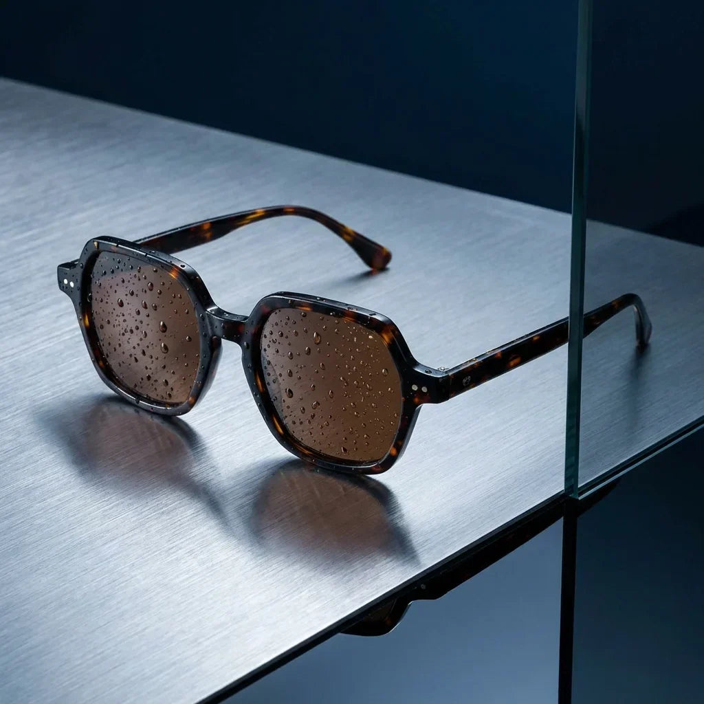 Canarias geometric polarized sunglasses, bio-acetate frame · ReFramed, photo 26 of 30